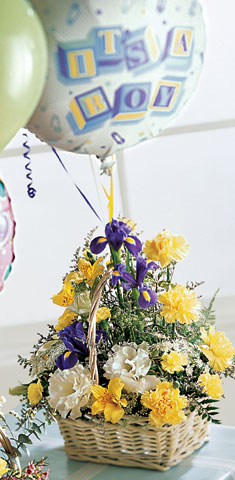 Baby Boy Bouquet with Balloons